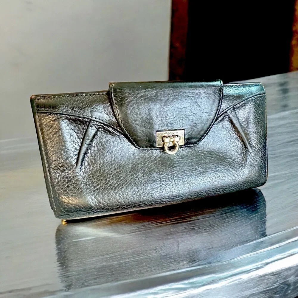 Salvatore Ferragamo Flap Long Wallet - Picture 1 of 10